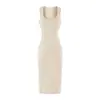 Falda de Verano de Tirantes Anchos con Cintura Elástica Ajustada al Cuerpo, Vestido Ceñido Adelgazante y Sexy, Vestido Largo Tipo Camiseta de Tirantes Estilo Tailandés para Vacaciones