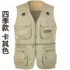 Chaleco Outdoor Delgado Multibolsillos Transfronterizo para Hombre, Chaleco de Pesca de Malla de Secado Rápido de Verano, Ropa de Trabajo para Fotografía para Hombre