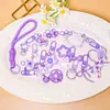 Conjunto completo de componentes para chaveiro DIY para arte com miçangas, um ótimo valor e sortimento misto esteticamente agradável de pingentes para mulheres, perfeito para decorar mochilas e chaves