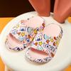 Nuevas pantuflas para bebé con estampado de dibujos animados para niños y niñas de 2 a 12 años, lindas pantuflas para casa y baño, sandalias para uso interior y exterior