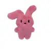 Chaveiro de Coelho de Orelhas Dobráveis Desenho Animado Coelho de Pelúcia Animal Artesanal DIY Pingente para Mochila de Estudante Presente Decoração de Mochila
