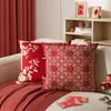 Almohada Roja Hogar Sofá Sala de Estar Cojín Soporte Lumbar Cuadrado Coche Mesita de Noche Almohada de Cama Almohada de Núcleo Festivo