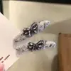 Horquilla de Pelo de Lentejuelas de Diamantes de Imitación con Lazo de Lana Estilo Nuevo Otoño e Invierno Pinza de Pato para Mujer Horquilla Versátil de Lujo Ligero Accesorios para el Cabello