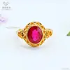 Anillo de Rubí Cultivado Ai Yu Anillo de Corindón Rojo Joyería para Mujeres Venta al por Mayor de Fábrica Dropshipping S5122304L