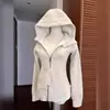 Jaqueta moletom rosa para mulheres, estilo fino de outono, top que afina a silhueta e valoriza o corpo, nova moda de alta qualidade para o início do outono de 2026