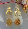 Comercio exterior Amazon sol y luna cristal limón aretes bohemios venta directa de fábrica