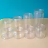 Envases transparentes de plástico de grado alimenticio con boca ancha para mascotas, latas selladas para snacks, sub-latas para té perfumado, botellas con tapa de rosca