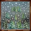 Decorações de Natal floco de neve adesivos de vidro transfronteiriços Amazon mais vendidos cedro verde adesivos eletrostáticos atacado