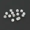 Tapones de Silicona Transparentes de Plata de Ley 925 Aretes de Hamburguesa de Oro de 18K Antideslizantes Anticaída Tapón Trasero Accesorios para Aretes diy A50