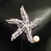 Broche de Estrella de Mar de Zirconia Púrpura de Gama Alta y Nicho, Pin Exquisito y Versátil de Vida Marina, Ramillete Antiexposición para Mujeres