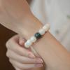 Pulseira de Raiz de Bodhi Jade Branco Ecologia Original Xingyue Wenwan Contas de Buda para homens e mulheres Pulseira de Bodhi Acessórios de mão com diamante