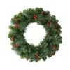 Decoraciones de Navidad, Corona de Navidad, Bayas Rojas, Piñas, Hojas de Pino, Corona, Decoraciones para Colgar en la Puerta Principal, Decoraciones de Pared