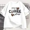 Camiseta Retrô Casual de Manga Curta Livros e Café para Homens e Mulheres Presente para Amante de Livros e Café Top de Manga Curta Dia
