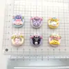 Cesta de frutas e flores colorida de desenho animado Sanrio Melody Kuromi DIY cola de creme material para tiara grampo de cabelo fivela de sapato