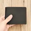 Especializado en Comercio Exterior y Ventas Transfronterizas, Carteras para Hombre Estilo Horizontal, Piel Genuina, Piel de Vaca de Capa Superior, Piel Crazy Horse, Colección de Billeteras Vintage para Monedas