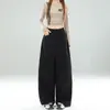 Pantalones de traje retro estilo americano, corte holgado, cintura alta, pierna ancha, pantalones casuales para mujer, pantalones de pierna recta para otoño, pantalones versátiles de largo completo