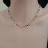 Conjunto de Cadena para Clavícula con Cuentas Color Verde Oliva Vibe de Verano, Collares en Capas Frescos y Luminosos, Un Imprescindible para Salidas