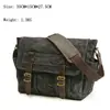 Bolso Cruzado de Hombro para Hombre con Empalme de Lona Encerada al Aceite Retro Europeo y Americano, Nuevo Estilo, Ligero, para Negocios, Viajes
