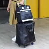 Bolsa con Carrito de Ruedas Universal Bolsa de Viaje para Mujer Caja de Cabina Portátil Bolsa de Viaje para Distancias Cortas Estilo Coreano Bolsa de Equipaje Portátil Moderna