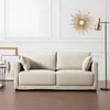 Sofá para Apartamentos Pequeños, Estilo Nórdico Crema, Tela Técnica, Piel Resistente a Arañazos de Gato, de Dos o Tres Plazas, Sofá de Muelles para Sala de Estar, Popular en Línea