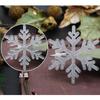 Adornos navideños, ropa, accesorios, polvo navideño, transparente, 6,5 cm, pequeños copos de nieve colgantes.