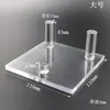 Suporte de exibição acrílico transparente para cristais minerais, pedras brutas, espécimes minerais, itens decorativos e espécimes de rochas