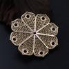 Filamento de Imitación de Cobre Puro Base de Corona de Loto para Mujer Accesorios para el Cabello Antiguos Accesorios de Ropa China Antigua Horquilla Material DIY 46 mm