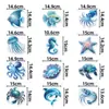 Candelabro Espiral Decorativo Temática Océano de Verano Animales Submarinos Etiqueta Colgante Espiral Decorativa para Fiesta de Cumpleaños Hawaiana