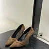 Tacones de Aguja Estilo Nuevo 2026 con Acabado de Terciopelo, Tacones Altos de Punta Fashionables y Versátiles, Inspirados en Chanel, Zapatos de Mujer Sexys y Cómodos