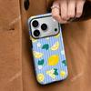 Funda de Teléfono Rayas de Limón de Verano Adecuada para Apple 17Pro Funda con Película Dos en Uno Funda para Teléfono Iphone16/15
