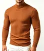 Suéter de Tricô Listrado para Homens, Camisa Básica Elástica Gola Alta Meia, Suéter de Tricô Liso para Homens Americano e Europeu da Amazon