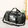 Bolsa Esportiva Fitness com Cordão Moda Separação Úmido/Seco Bolsa para Natação Yoga Leve Grande Capacidade Ombro Único Transversal Bolsa de Viagem