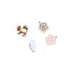 Colgante de aleación con forma de oso de dibujos animados y flor, hecho a mano, para manualidades, collar, pendientes, llavero, accesorios, material