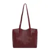 Moda Europea y Americana Personalidad Textura Retro 2026 PU Retro Casual Trabajo Viaje Bolso Tote Elegante de un Solo Hombro