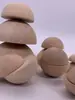Bloques de Bolas de Madera Semicirculares, Bolas de Madera Maciza de Loto, Herramientas Educativas Educativas de Madera Pintada Semicirculares para Bricolaje Infantil