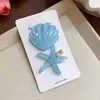 Nuevo Pasador de Cabello con Concha de Estrella de Mar, Traje Serie Oceánica, Pinza de Sirena para el Cabello, Pinza Linda para Flequillo de Niña