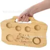 Bandeja de Almacenamiento de Madera para Whisky Transfronteriza Bandeja Portátil de Madera para Mezclar Vino Madera Maciza Porosa Bandeja Organizadora de Barra