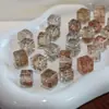 Acessórios DIY Cubo de Açúcar de Cristal Natural Ouro Negro Super Sete Contas Soltas Cubo de Açúcar de Cristal Popular Venda por Atacado