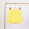 Saia Curta Lulu com Shorts de Yoga Embutidos, Saia de Secagem Rápida para Mulheres, Saia Esportiva de Tênis, Roupa Fitness Anti-Exposição para Mulheres