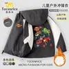 Chaqueta Cortavientos con Forro de Polar Tornado Racing Team Speedy Flame para Niños Nueva Chaqueta Cortavientos a Prueba de Viento para Niños de Primavera y Otoño