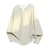 Camiseta de Manga Larga Falsa de Dos Piezas G-Stone para Hombre, Cuello Pequeño en V tipo Waffle, Top Casual Holgado, Secado Rápido