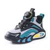 Zapatillas Deportivas Niños Niños Grandes 2026 Negro Nuevo Estilo Superficie de Cuero Superficie de Malla Transpirable Zapatos Deportivos Primavera Zapatos de Estudiante Niños Niñas