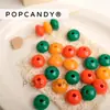 Cuentas Grandes de Acrílico para Ábaco con Agujeros Rectos para Colgantes de Teléfono, Accesorios de Joyería, Ensartado Manual DIY, Cuentas de Color Sólido con Agujero Grande