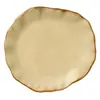 Vajilla de Cerámica Gruesa Estilo Retro Resistente a Altas Temperaturas para Uso Doméstico: Platos, Tazones de Arroz, Tazones para Sopa, Vasos para Agua, Platos Planos de Cerámica Esmaltada con Forma Irregular, Presentación Creativa