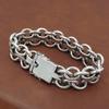 Pulseira masculina estilo punk banhada a prata personalidade dominadora design moderno simples Coringa vendas diretas da fábrica