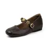 Zapatos Mary Jane de correa única con punta cuadrada que aumentan la altura para personas bajas, nuevos zapatos casuales retro de otoño 2026 para mujer