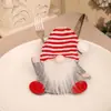 Novo Conjunto de Garfo e Faca Anão Transfronteiriço Homem Velho Sem Rosto Bolsa para Garfo e Faca Conjunto de Talheres Rudolph Suprimentos para Decoração de Natal
