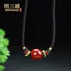 Cadena de Clavícula de Cinabrio Natural Cuentas Wanfu Cuentas de Transferencia Arena Granulada Arena de Cristal Arena de Rejalgar Collar del Año Animal Regalo