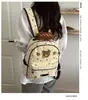 Mochila Portátil de Grande Capacidade para Sair Casual Desenho Animado Mochila Escolar Menina Estudante 2026 Nova Mochila Fofa de Urso