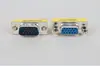 Novo conector VGA tipo D, soquete fêmea VGA DB15 de três fileiras, 15 pinos, adaptador macho de conversão para porta serial